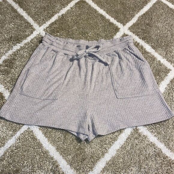 Como Blu High Waisted Waffle Knit Shorts - Picture 1 of 7